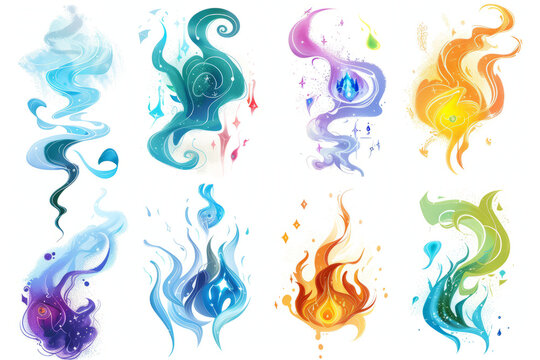 Shimmering, ethereal symbols floating in mid-air, their meanings shrouded in mystery.