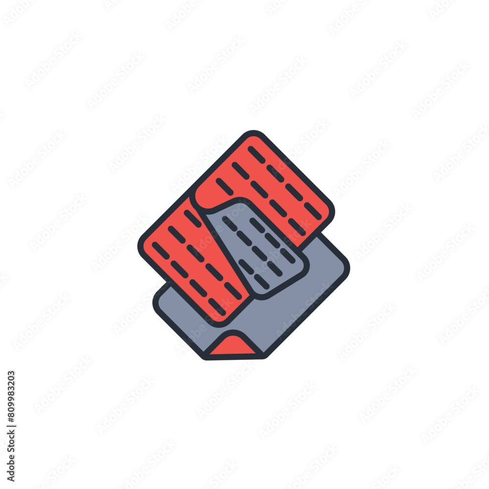 Poster patch icon. vector.editable stroke.linear style sign for use web design,logo.symbol illustration.