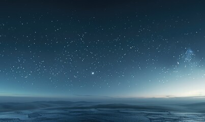 Cloudless night sky with a scattering of stars