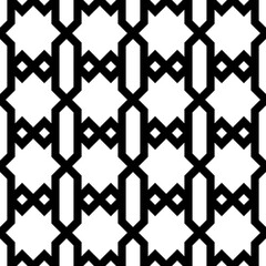 Geometric ornament. Pickets, diamonds, figures wallpaper. Quadrangles, hexagons, polygons backdrop. Mosaic motif. Digital paper, textile print, web designing, abstract background. Seamless vector .
