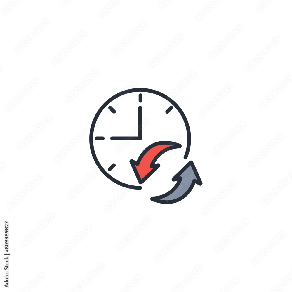 Poster restore icon. vector.editable stroke.linear style sign for use web design,logo.symbol illustration.
