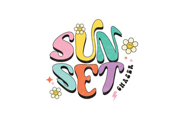 Sunset Retro Summer PNG Sublimation 