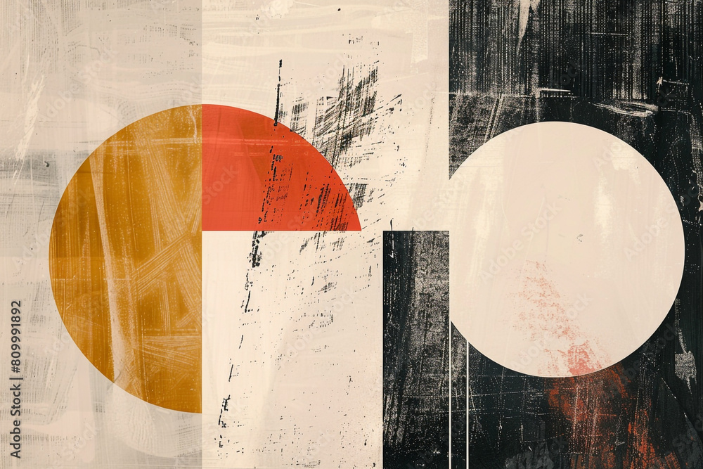 Poster retro abstract minimalism tranquil avantgarde essence purity and simplicity in form