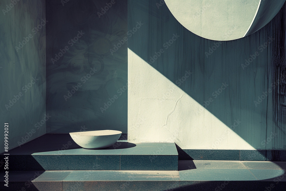 Poster retro abstract minimalism tranquil avantgarde essence purity and simplicity in form