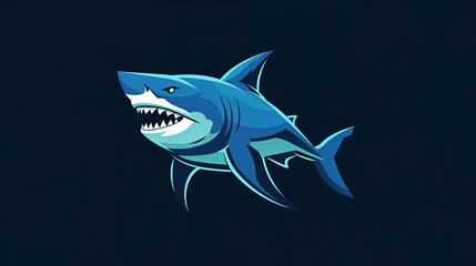 Obraz premium logo and icon design for shark, cartoon and illustration for sharks