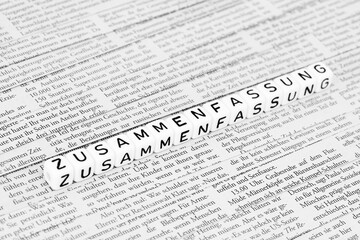 Obraz premium Zusammenfassung