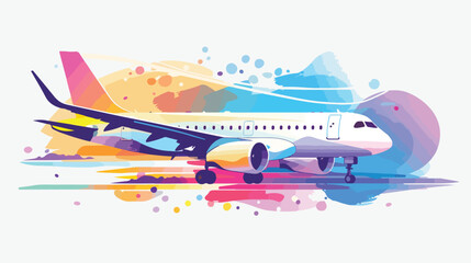 Airplane gradient style icon design Plane vehicle travel