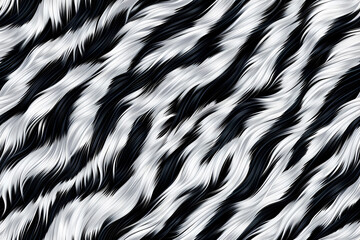 seamless Zebra fur texture background. Abstract animal skin pattern. 3d render illustration