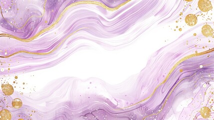   A purple-gold marble backdrop, adorned with copious gold confetti around its edges Additionally, a simple white background embellished with abundant gold confetti along the per