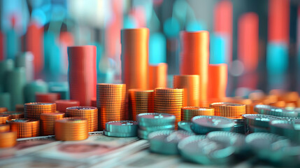 Photo realistic as Financial Planning Tools Showcase concept as An exhibition showcasing the latest financial planning tools and software to aid individuals in better managing thei