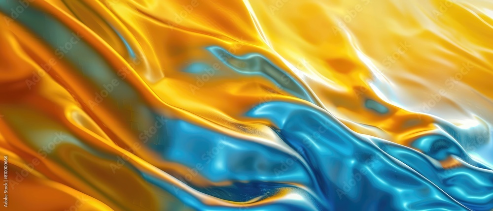 Poster a vibrant color scheme of gold, chartreuse, and azure adds a dynamic touch to presentations about te