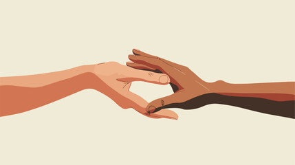 hand holding promise flat design vector Vector style