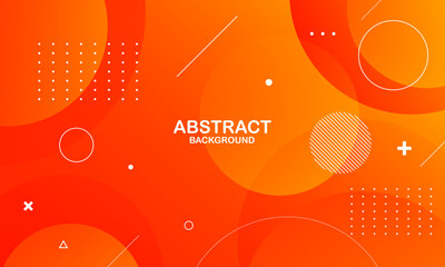 Fototapeta premium Orange abstract background with circles. Eps10 vector