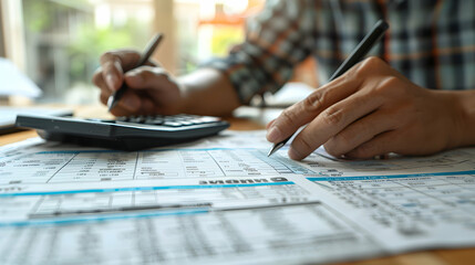Photo realistic as Tax Software Developer Testing New Features concept as A tax software developer tests new features designed to simplify tax filing and improve accuracy for users
