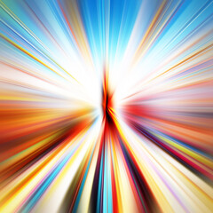 Obraz premium Colorful zoom motion effect. Abstract background. Color lines. Colored texture backdrop and banner. Multi color gradient pattern and textured wallpaper.