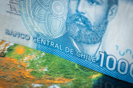 Chile peso against the background of the world, Economic concept of the Chilean currency