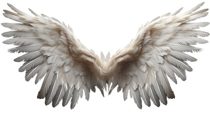 Beautiful angel wings isolated on white background - Powered by Adobe