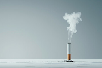 Smoking cessation campaign poster backdrop empty with space for message 