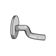 hammer bent nail cartoon. pin head, spike old, rust tool hammer bent nail sign. isolated symbol vector illustration