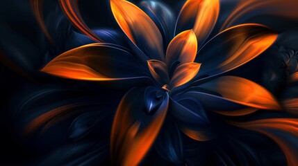 abstract background, dark blue and orange gradient, dark black gradient