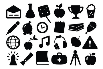 Sketchy vector hand drawn doodle cartoon set of School objects and symbols vector