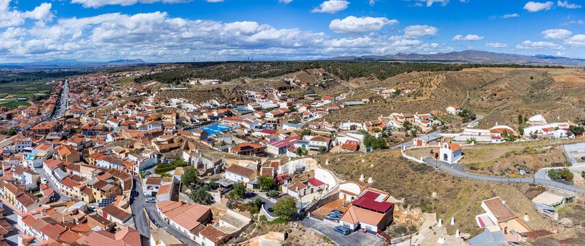 troglodyte houses, Alcudia de Guadix, Zalab&iacute; Valley, Granada Geopark, UNESCO World Geopark, Betic Mountain Range, Andalusia, Spain