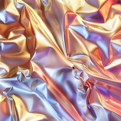 Iridescent Fabric Waves In Vibrant Colors