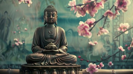 Obraz premium The fugure of Sakyamuni buddha