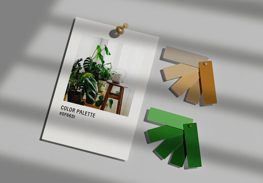 Instant Photo with Color Palette Test Mockup        
