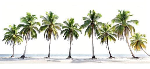 Fototapeta premium palm trees isolated on white background