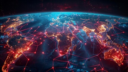 Craft an image portraying the global security landscape