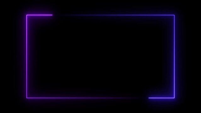 Animation of glowing neon rectangles abstract background - seamless loop - vertical