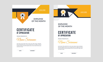 Corporate certificate template layout