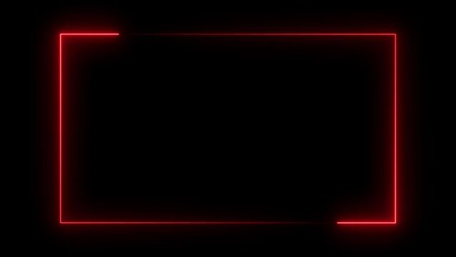 Animation of glowing neon rectangles abstract background - seamless loop - vertical