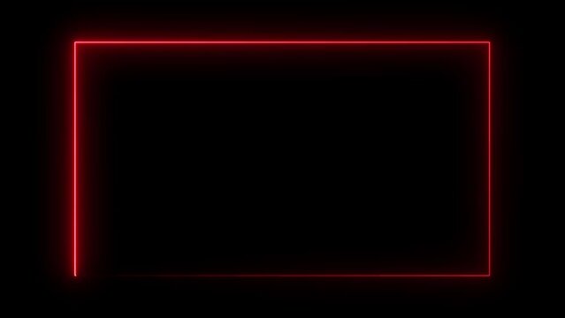 Animation of glowing neon rectangles abstract background - seamless loop - vertical