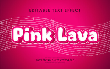 vector PINK LAVA 3d TEXT EFFECT