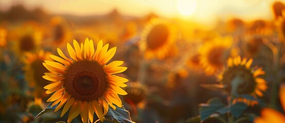 Sunflower field harvest sunflower oil