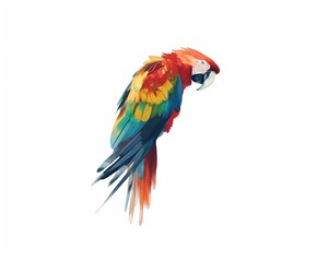 Fototapeta premium Vibrant Parrot on a white background