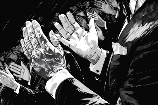 A black and white drawing of a man in a tuxedo. Perfect for formal event invitations or fashion design projects