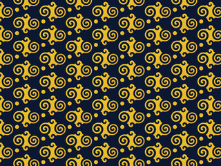 Luxury gold background pattern seamless geometric line circle abstract design vector