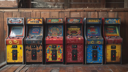vintage 80s and 90s arcade games, nostalgic gamer memories