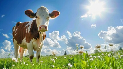cow in a beautiful meadow