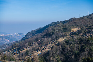 Fototapeta premium Terraced fields and pastoral villages in Yuanyang County, Yunnan Province