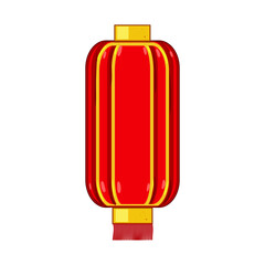 year chinese lamp cartoon. new red, festival decoration, light gold year chinese lamp sign. isolated symbol vector illustration