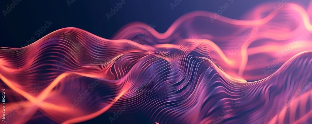 Poster abstract minimalist background with dynamic lines in the form of waves