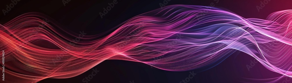 Poster abstract minimalist background with dynamic lines in the form of waves