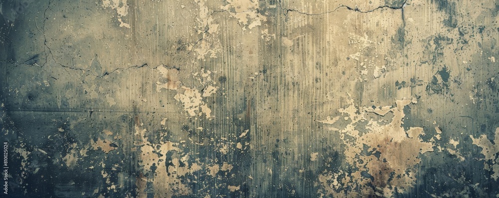 Poster abstract minimalist background with grunge texture, featuring a white square, a red circle, and a gr