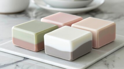 Two Tone Rectangular Soaps generative ai