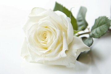 white rose isolated on a white background, cutout, cut-out, birthday, mothers day, wedding, 