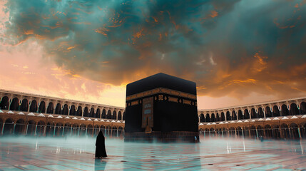 Kaaba in Mecca background